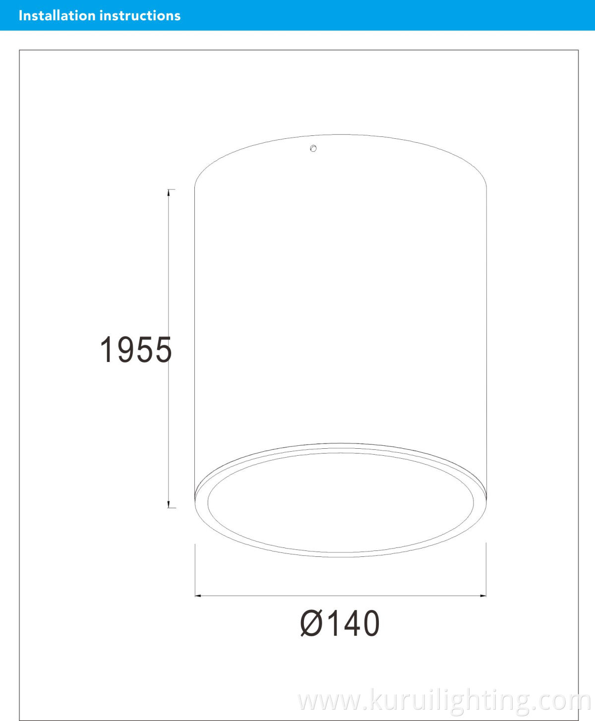 40W Led Downlight Size